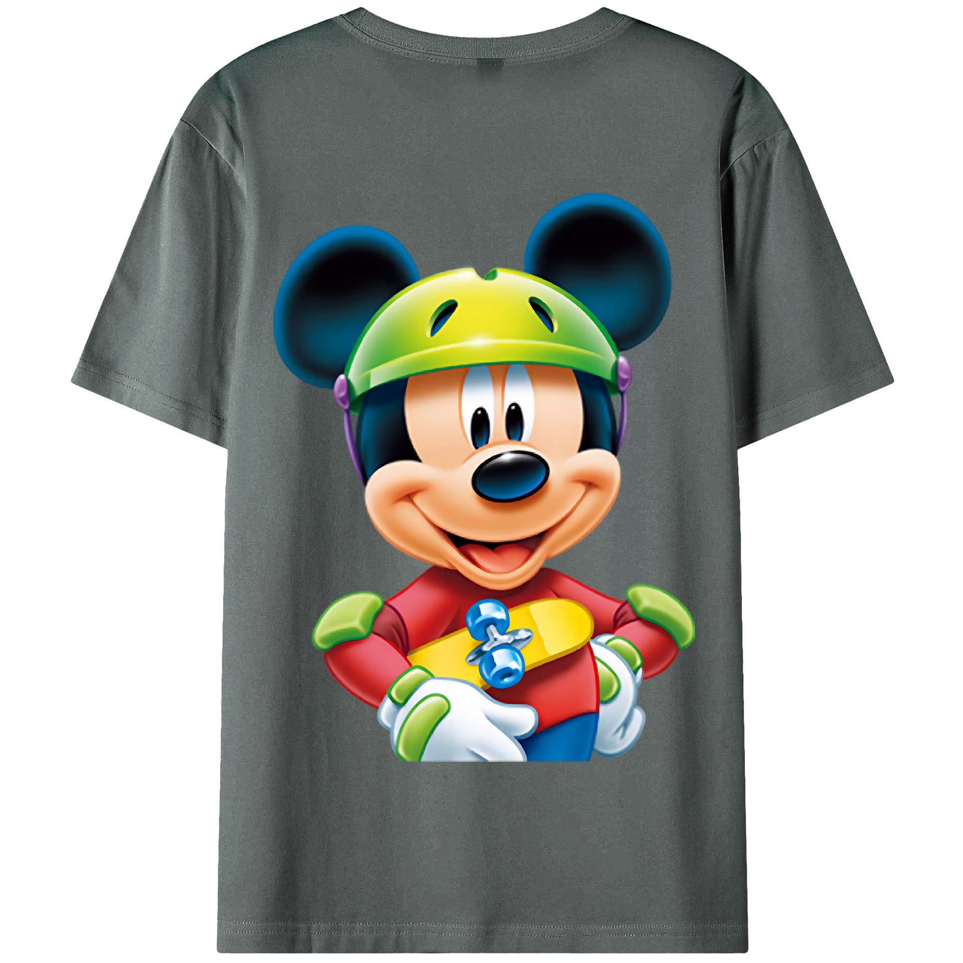（画像用） ミッキーマウス Mickey Mouse 綿100％半袖Tシャツ（背面プリント）